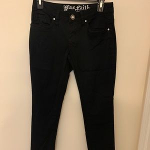 Blue Faith black skinny jeans Juniors size 3/4